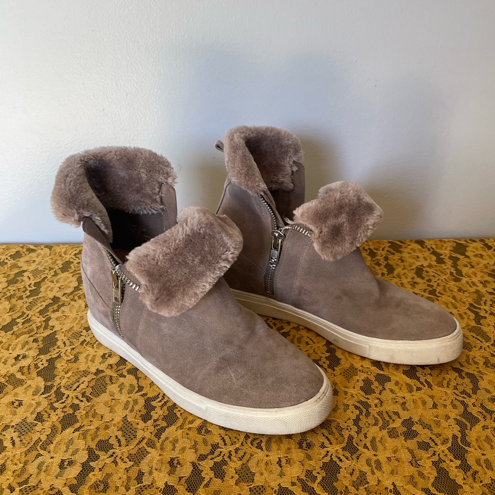 Steven By Steve Madden Women's Tan Suede Ankle Boots, Size 8.5